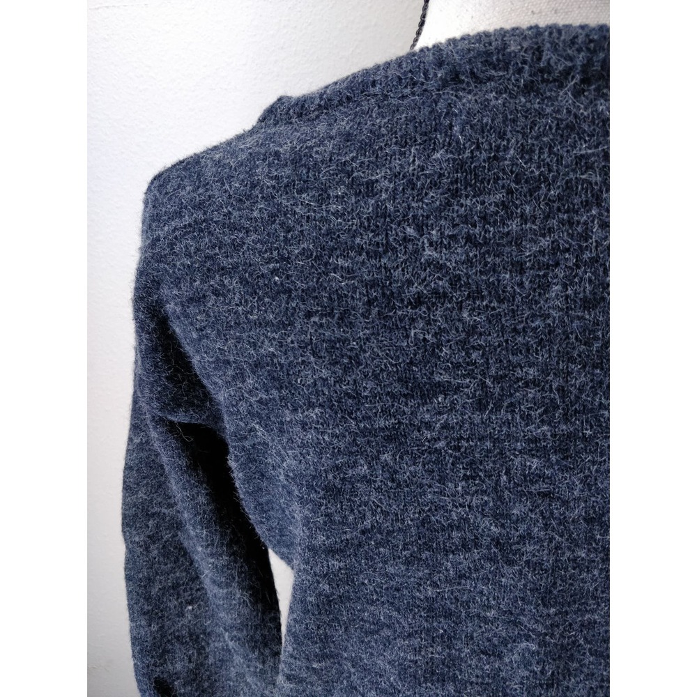 3/$20 ASOS Blend She She Dares Blue Eyelet Fuzzy Knit Pullover Sweater Size XS - Picture 7 of 9